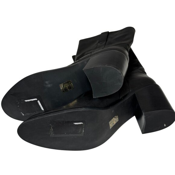 Jeffrey Campbell Desert Me Western Mid calf Boots Black Leather size 10 NEW - Picture 7 of 7